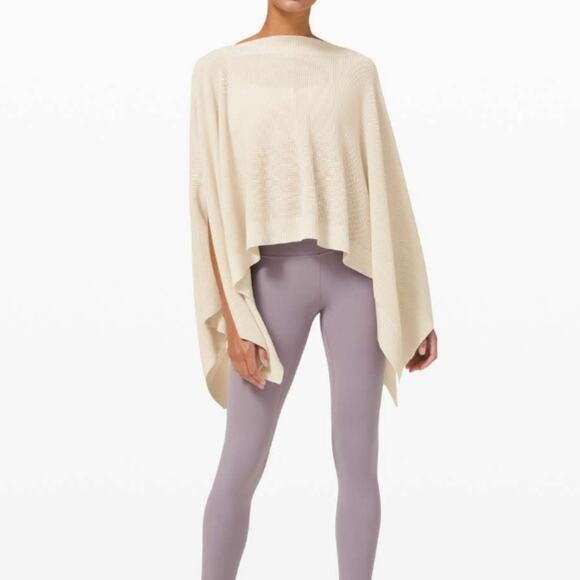 Lululemon White Opal Forward Flow Poncho - Picture 1 of 8